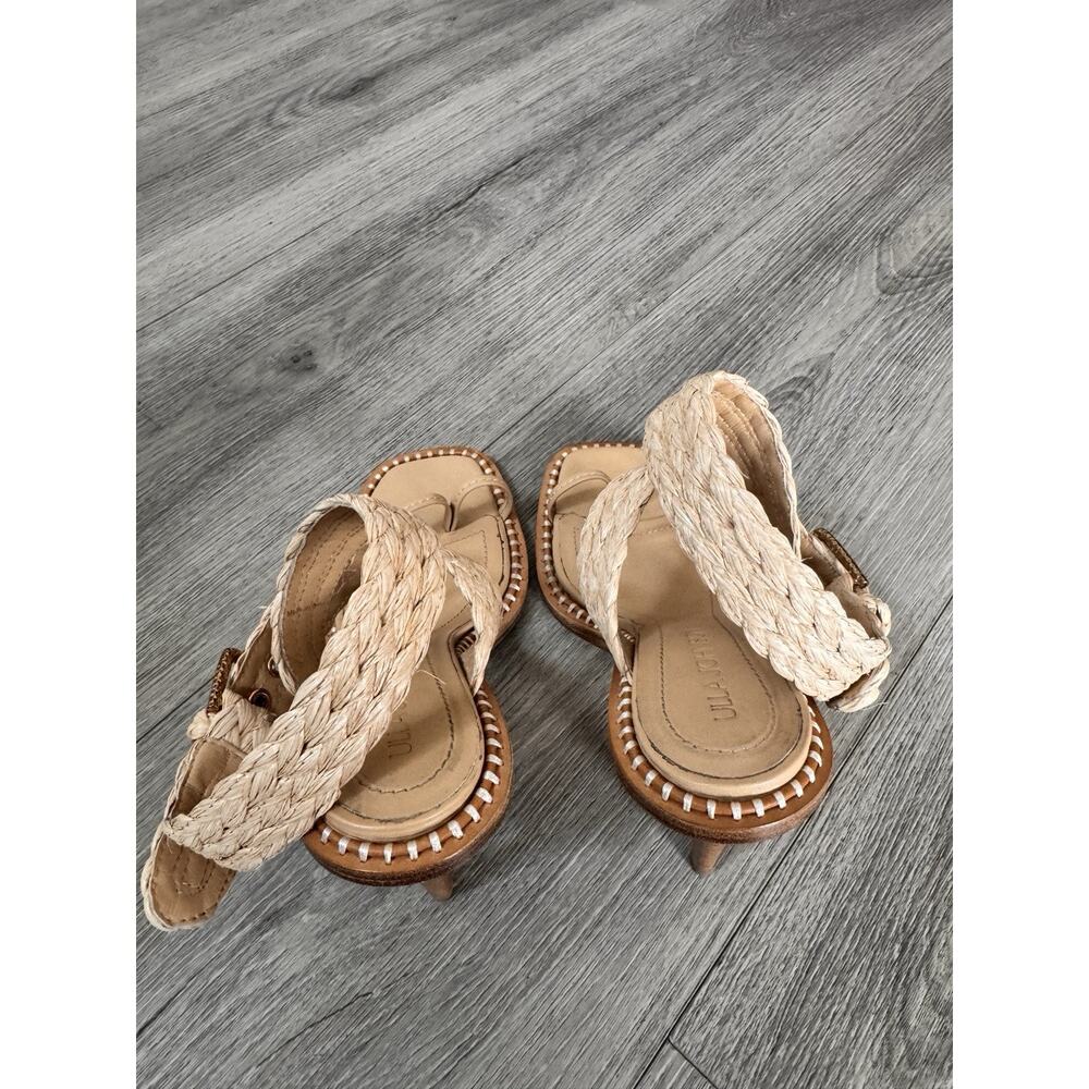 ULLA JOHNSON | Lydia Raffia Heeled Sandals Size 37 - Picture 8 of 11